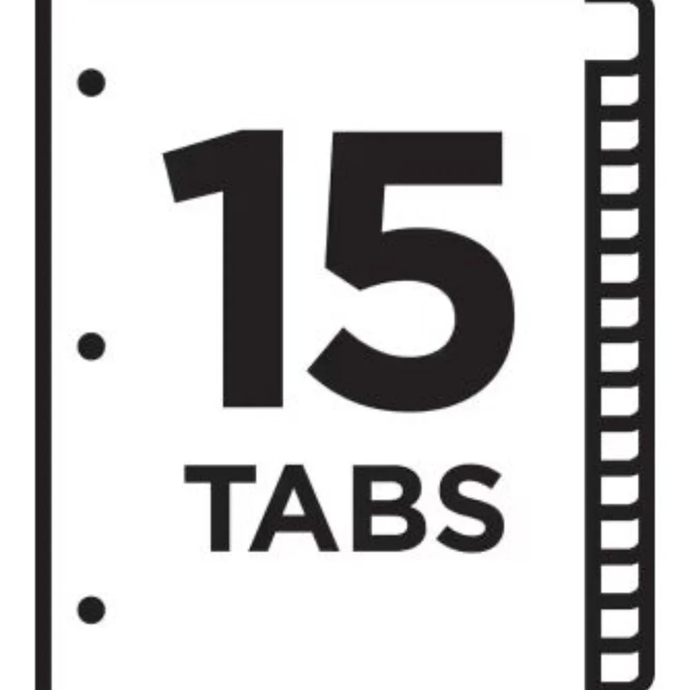 Avery Ready Index 15 Tab Binder Dividers